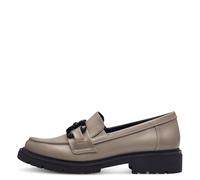 Jana Shoes Damen Loafer STONE NAPPA – vegan, elegant, ohne Absatz – Grau – Gr. 39