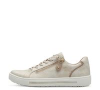 Jana Shoes Sneaker M2366041 Damen flach, vegan, mit Reißverschluss Cloudy Gold 38