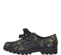 Jana Damenschuhe Sportliche Schnürer BLACK/FLOWER BLACK/FLOWER - Gr. - 37