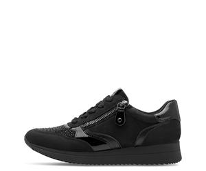 Jana Damenschuhe Sportliche Schnürer BLACK GLITTER BLACK GLITTER - Gr. - 38