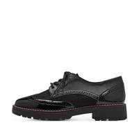 Jana Damenschuhe Sportliche Schnürer BLACK STRUCTUR BLACK STRUCTUR - Gr. - 39