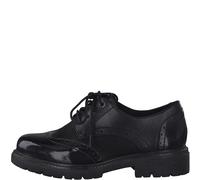 Jana Damenschuhe Sportliche Schnürer BLACK STRUCTUR BLACK STRUCTUR - Gr. - 39