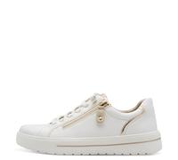 Jana Damenschuhe Sportliche Schnürer WHITE/GOLD WHITE/GOLD - Gr. - 41