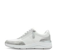 Jana Damenschuhe Sportliche Schnürer WHITE/SILVER WHITE/SILVER - Gr. - 39