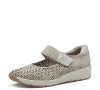Jana Damen Halbschuhe mit Klettverschluss Vegan, Braun (Taupe), 39 EU