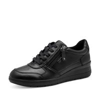 Jana Leder Damen Sneaker flach mit Reißverschluss Keilabsatz