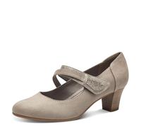 Jana Damen Pumps mit Riemen Mary Jane Vegan, Braun (Stone), 39 EU