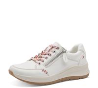 Jana Damen Sneaker flach mit Schnürsenkeln Vegan, Weiß (White), 40 EU