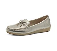 Tamaris Comfort Damen Mokassins aus Leder mit Schleife, Gold (Lt Gold), 39 EU