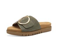 Jana Pantolette Comfort Klett Spange für Damen, grün, Größe 42 EU