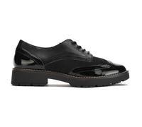 Jana Damen Schnürschuhe Elegant Vegan, Schwarz (Schwarz strukturiert), 37 EU