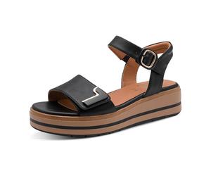 Jana Plateau Sandaletten für Damen, schwarz, Größe 40 EU