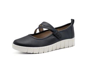 Jana Riemchenballerinas für Damen, blau, Größe 40 EU