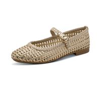 Jana Riemchenballerinas für Damen, gold, Größe 40 EU