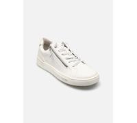 Jana Damen Sneaker flach mit Reißverschluss Vegan, Silber (White/Silver), 42 EU