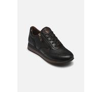 Jana Damen Sneaker flach mit Reißverschluss Vegan, Schwarz (Schwarz/Bronze), 39 EU