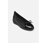 Jana Damen Ballerinas mit Keilabsatz Vegan, Schwarz (Schwarz Lack), 40 EU