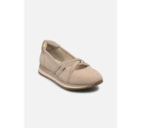 Jana Damen Ballerinas mit Riemen Vegan, Mehrfarbig (Beige/Gold), 39 EU