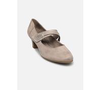 Jana Shoes Damen Pumps Mary Jane mit Riemen Vegan Braun (Stone) Größe 39 EU