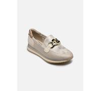 Jana Shoes Damen Slipper 24766-42 – dicke Sohle, vegan – Mehrfarbig (Beige/Gold) Größe 38