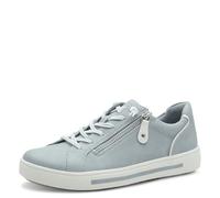 Jana Damen Sneaker flach mit Reißverschluss Vegan, Blau (Sky), 37 EU
