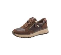Jana Damen Sneaker 8-23762-45/394 vegan, flach mit Schnürsenkeln Braun (Mocca Comb) Größe 38