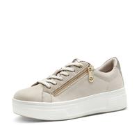Jana Sneaker Plateausohle Reißverschluss für Damen, beige, Größe 41 EU