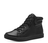 Jana Damen Sneaker 25269-43 hoch mit Reißverschluss, vegan, schwarz, Größe 38