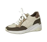 Jana SOFTLINE LEATHER 8-8-23703-27/001 BLACK Sportliche Schnürer HW 21/22 für Damen, grün, Größe 38 EU