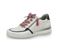 Jana SOFTLINE LEATHER 8-8-23751-26/188 WHITE/NAVY Sportliche Schnürer FS 2021 für Damen, weiß, Größe 37 EU