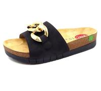 Jana Softline Pantoletten 8-8-27582-20 schwarz 38 Breite Passform Recycled P.E.T. Comfort Bequem