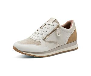 Jana Sportliche Schnürschuhe für Damen, beige, Größe 40 EU