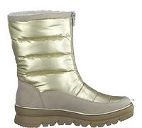 Jana Damen Winterstiefel ohne Absatz mit Reißverschluss Gefüttert Weite H Mehrweite, Gold (Gold Comb), 39 EU