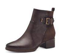 Jana Damen Stiefeletten 25374-43 Vegan mit Schnalle und Absatz Braun Größe 39
