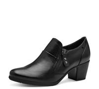 Jana Shoes Damen Pumps aus Lederimitat, geschlossen, Weite H (Mehrweite), Schwarz, 42 EU