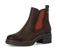 Jana Damen Chelsea Boots aus Lederimitat mit Blockabsatz Weite H Mehrweite, Braun (Mocca), 41 EU