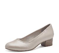 Jana Damen Pumps mit Blockabsatz Vegan, Weiß (Pearlized), 37 EU