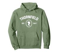 Jane Eyre Charlotte Bronte Thornfield 1847 - Buchliebhaber Pullover Hoodie, Unisex für Erwachsene, Salbeigrün, L
