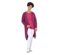 Janet & Joyce Damen große Größen Übergrößen Plus Size Long-Strickjacke, offene Form, Grobstrick Fuchsia pink 50+ 834774824-50+