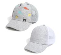 JANGANNSA Children's Baseball Cap Dinosaur Horn Summer UV Children's Hat for Boys Girls 0-12 Months