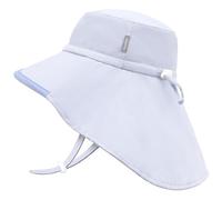 JANGANNSA Toddler Sun Hat Kids Beach Hat with Neck Flap Baby UV Protection Summer Hat Toddler Hat UPF 50+ Wide Brim Sut Hat Boys Girls（6-24M）