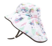 JANGANNSA Toddler Sun Hat Kids Beach Hat with Neck Flap Baby UV Protection Summer Hat Toddler Hat UPF 50+ Wide Brim Sut Hat Boys Girls（5-12T）