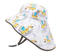 JANGANNSA Toddler Sun Hat Kids Beach Hat with Neck Flap Baby UV Protection Summer Hat Toddler Hat UPF 50+ Wide Brim Sut Hat Boys Girls（5-12T）