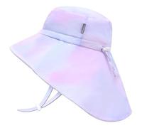 JANGANNSA Toddler Sun Hat Kids Beach Hat with Neck Flap Baby UV Protection Summer Hat Toddler Hat UPF 50+ Wide Brim Sut Hat Boys Girls（6-24M）