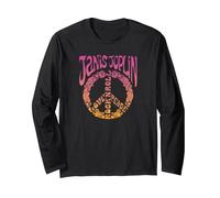 Janis Joplin Peace Art Nouveau Langarmshirt, Unisex für Erwachsene, Schwarz, S