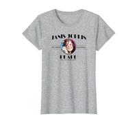 Janis Joplin Pearl Hollywood T-Shirt, Damen, Grau Meliert, 3XL