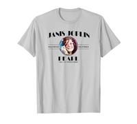 Janis Joplin Pearl Hollywood T-Shirt, Herren, Silber, 3XL