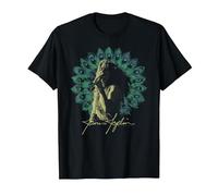 Janis Joplin Pfau Foto T-Shirt, Herren, Schwarz, 5XL