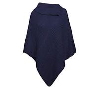 Janisramone Frauen Damen Chunky Kabel Gestrickt Poncho 3 Taste Kap Wickeln Schal Winter Strickjacke Jumper Top