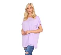 Janisramone Frauen Damen Neu Ebene aus Das Schulter Batwing Ärmel Bardot Baggy überdimensional T-Shirt T Top